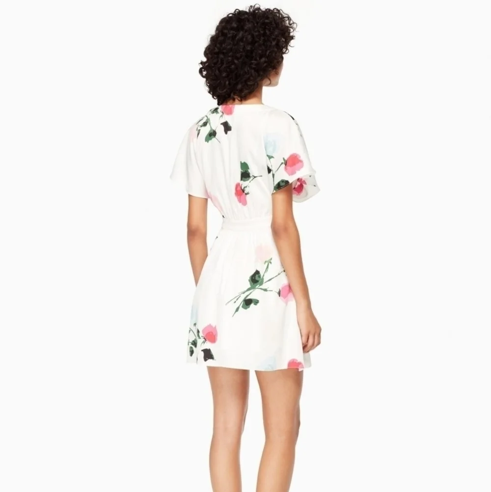 Kate Spade Womens Floral Charmeuse Robe size XS / S